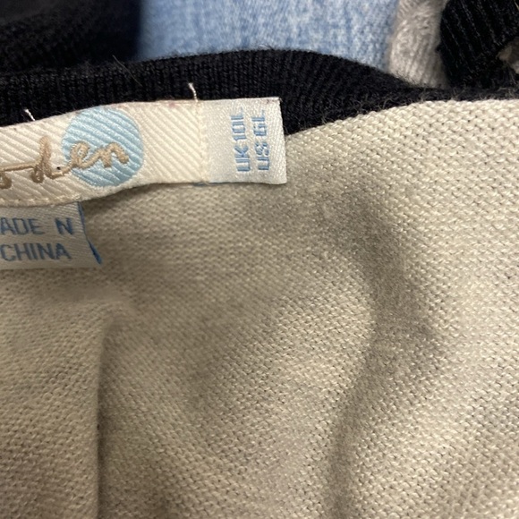 Boden Milano Black Gray Colorblock Knit Fit & Flare Dress Size 6 Career stretch - Picture 8 of 10